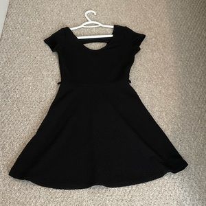 Scoop Neck Black Dress
